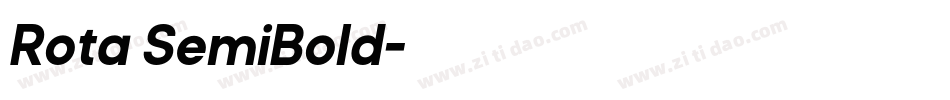 Rota SemiBold字体转换